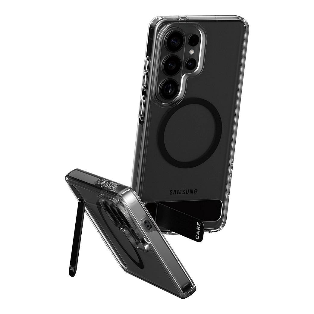 PanzerGlass CARE™ by ® Urban Explorer Case Transparent w. Black Kickstand & Qi Samsung Galaxy S26 Ultra Beskyttelsescover Transparent Samsung Ga