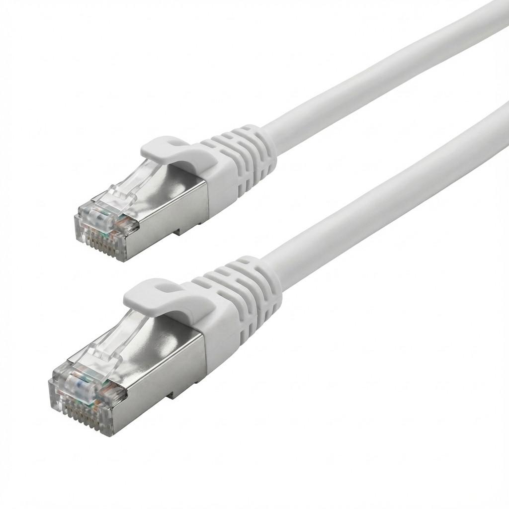 Sharkoon RJ45 S/FTP kabel med Cat.7a-råkabel - hvid, 10 m Internetkabel - GEEKD.dk