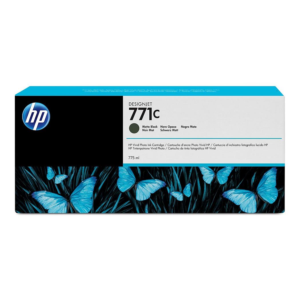 Blækpatron HP 771C DesignJet original mat sort 775 ml