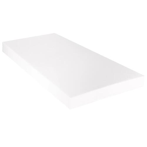 Seng med LED og madras 90 x 200 cm sækkelærred mørkegrå