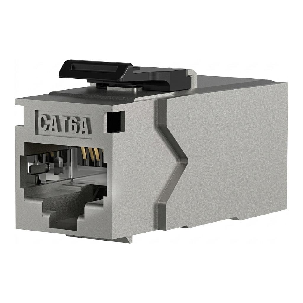 EFB Keystone Einbauadapter RJ45 STP, Cat.6A, 90 Anschlu, Zinkdruckgu T=40mm