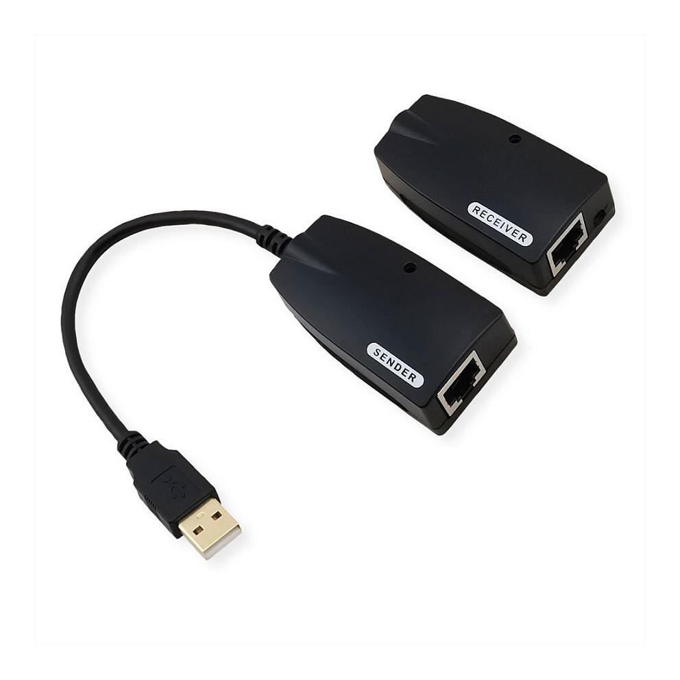 USB 2.0 forlænger over RJ45 VALUE 12.99.1123 - maks. 50 m