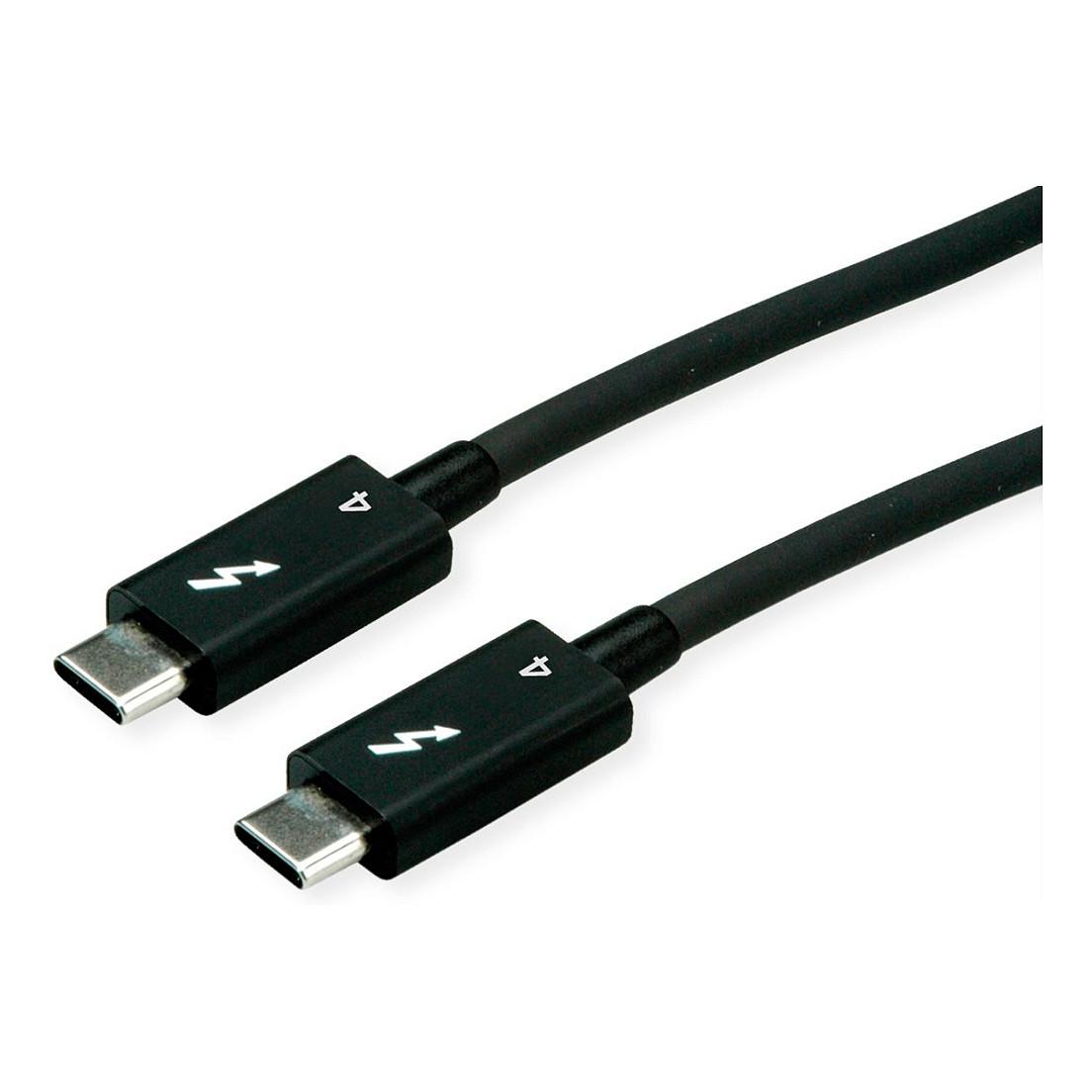 Thunderbolt 4-kabel ROLINE 11.02.9046 USB-C til USB-C - 1 m, sort