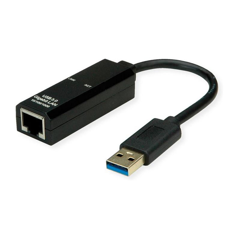 USB til Gigabit Ethernet-konverter VALUE 12.99.1119 - sort