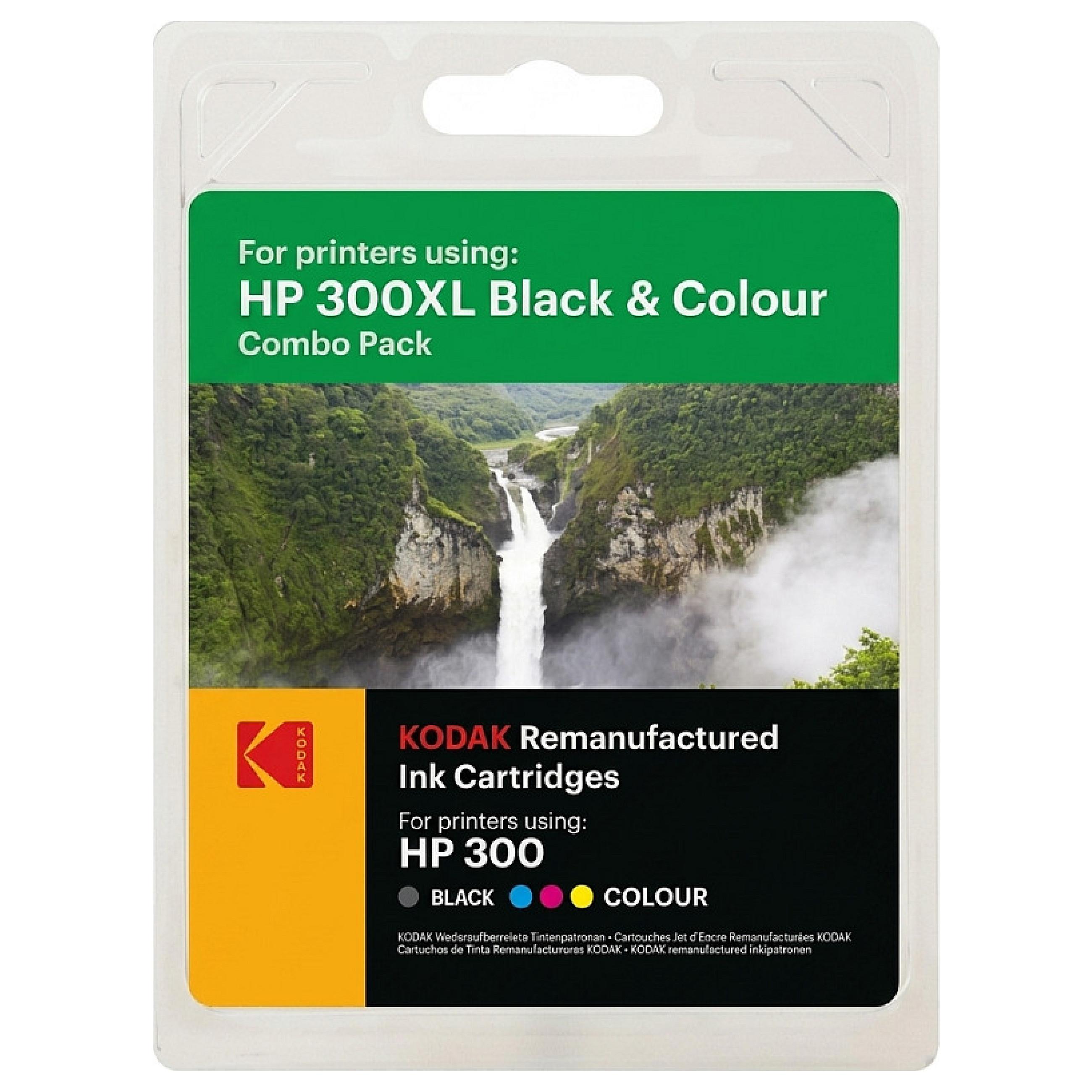 Kodak 300 (CN637EE) Value Pack (Sort, cyan, magenta, ) 9 + 12 ml - HP (kompatibel)