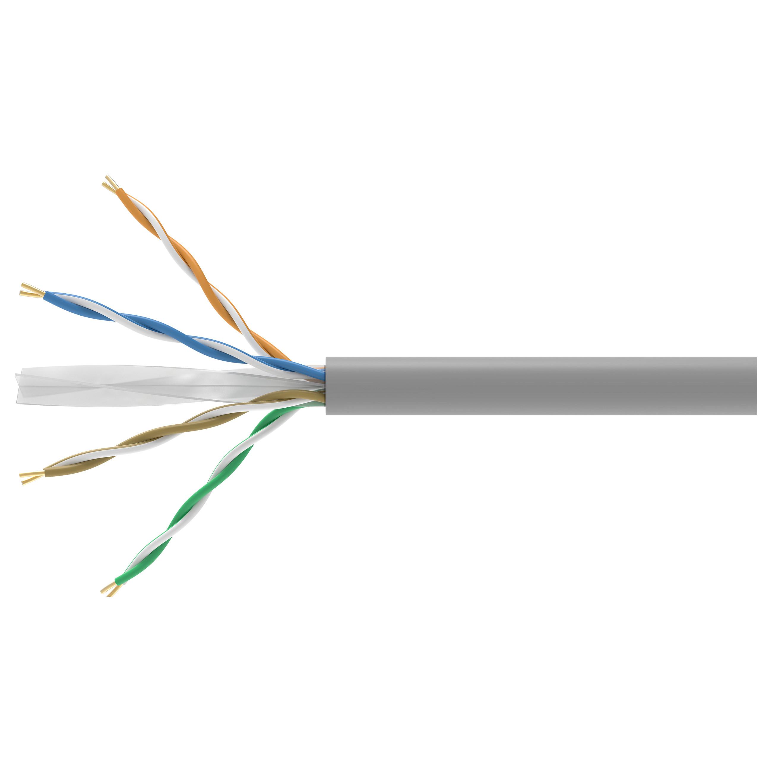 Equip Cat6 U/UTP netværkskabel 305 m grå - massiv kobberleder, LSZH, PoE og Gigabit Ethernet