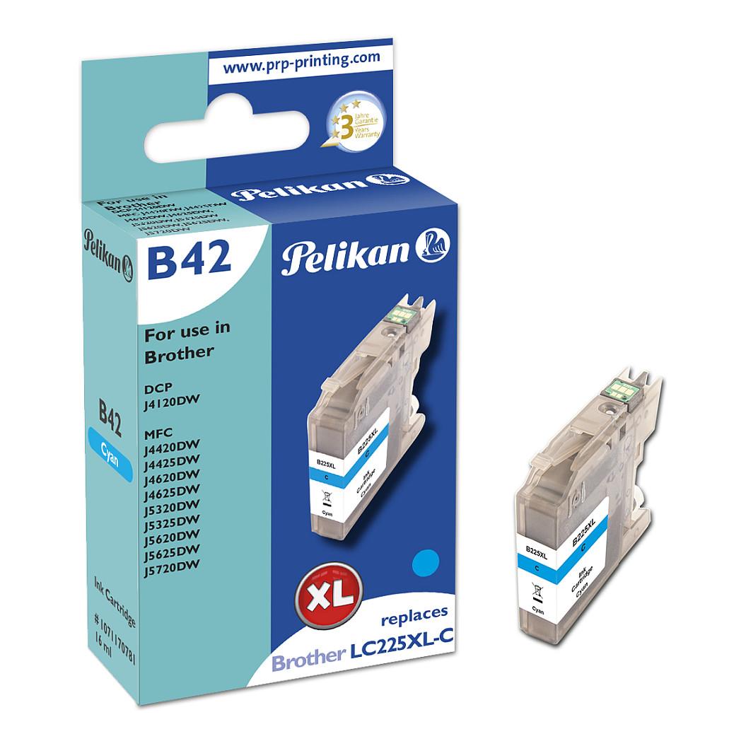 Blækpatron Pelikan B42 cyan XL til Brother LC225XL-C