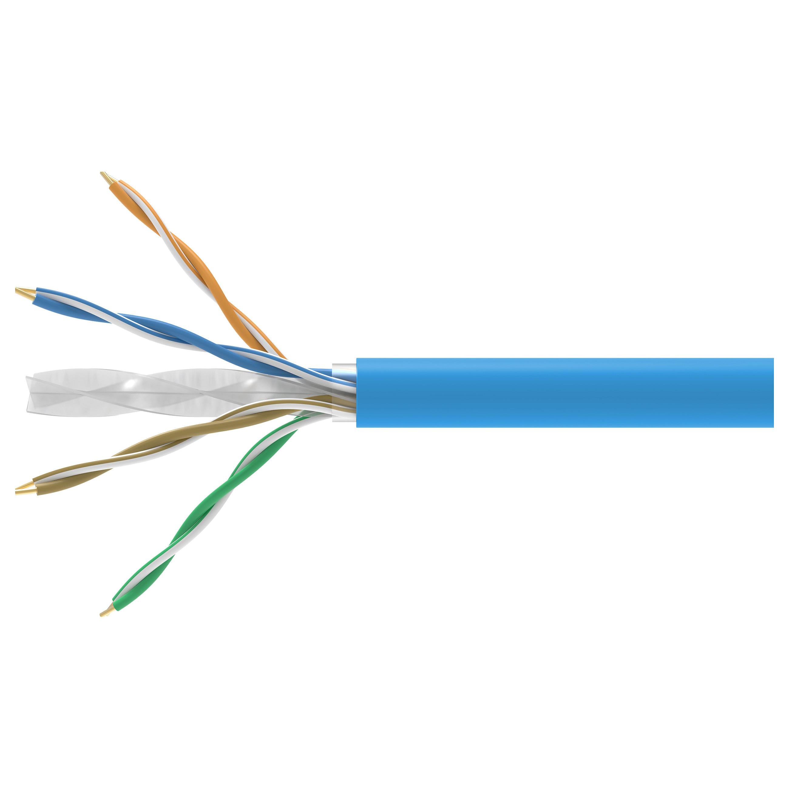 Equip Cat6a U/UTP netværkskabel 305 m blå LSZH massiv kobber 10GBase-T