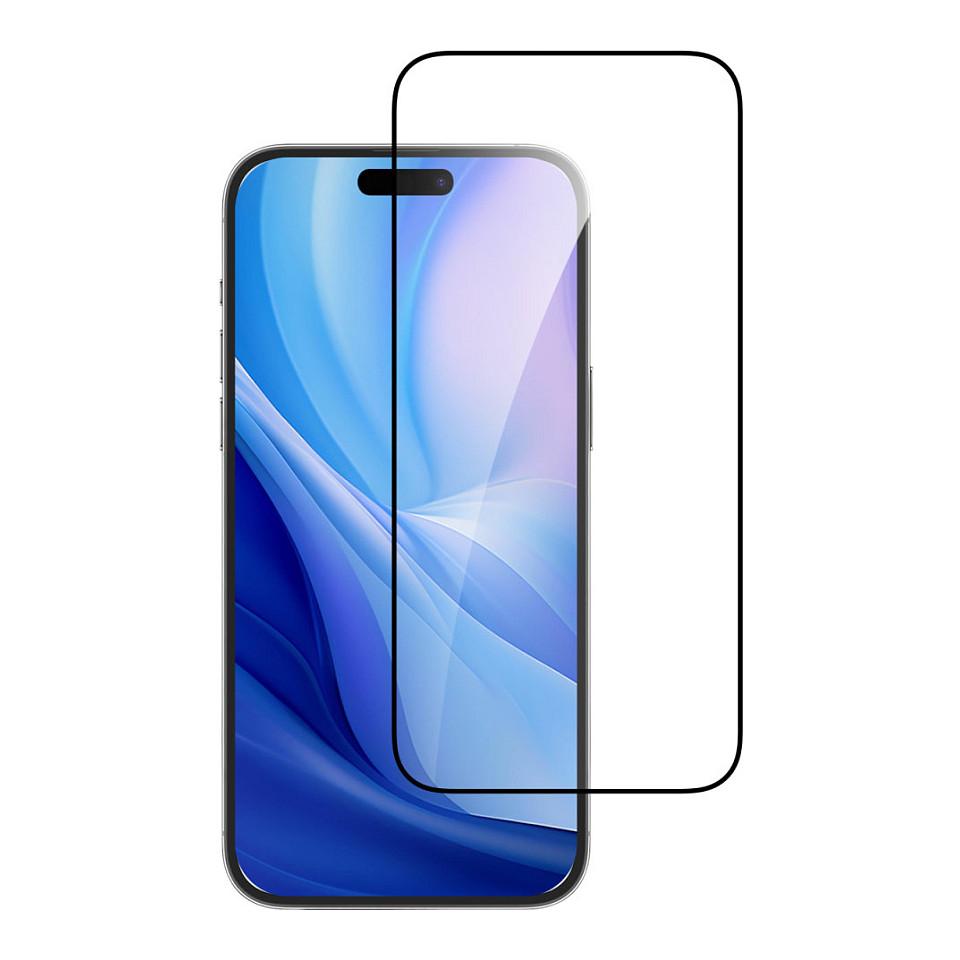 Skærmbeskytter 4smarts Second Glass med monteringsramme til iPhone 16 Pro