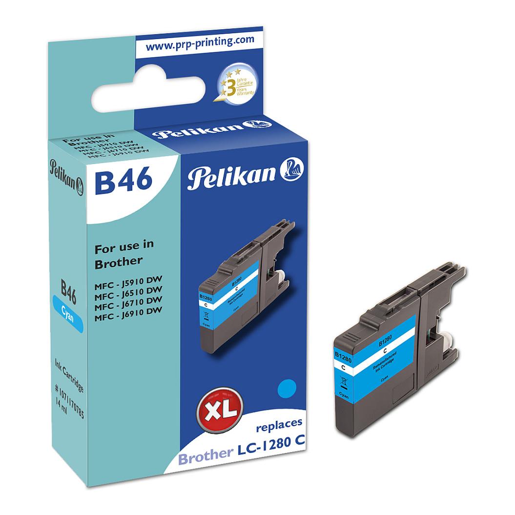 Blækpatron Pelikan B46 cyan XL til Brother LC1280XLC