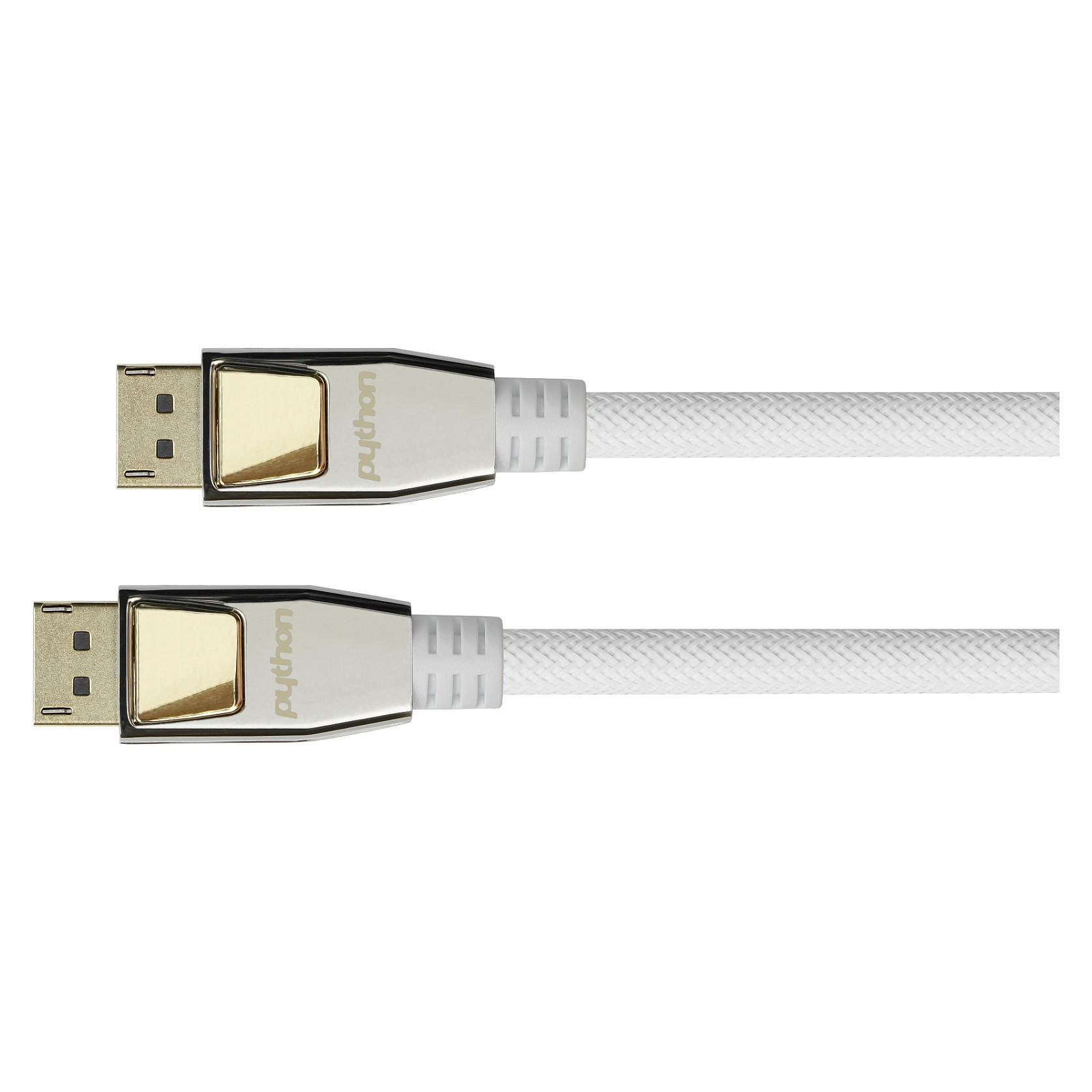 DisplayPort-kabel Python GC-M0200 aktiv 10 m - hvid