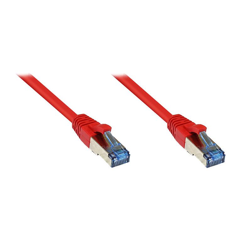Patchkabel Cat 6A S/FTP RJ-45 - rød, 1 m