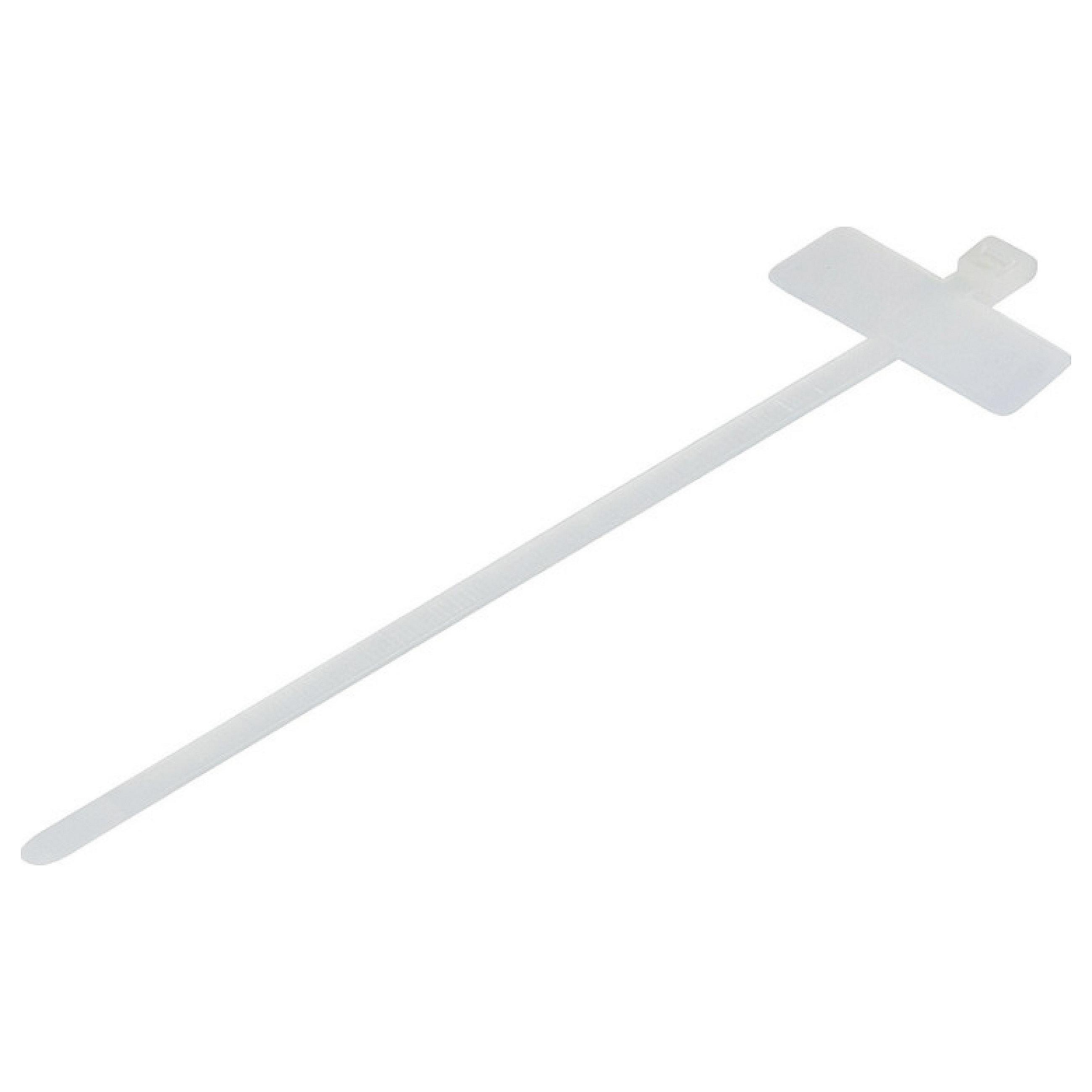 Kabelbinder Synergy 21 ALLNET 19zbh. med mærkefelt - 100 x 2,5 mm, 100 stk., transparent
