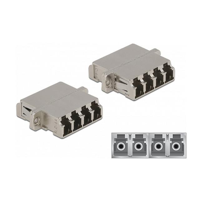 Fiberoptisk kobling DeLOCK 86875 LC Quad hun til LC Quad hun - singlemode