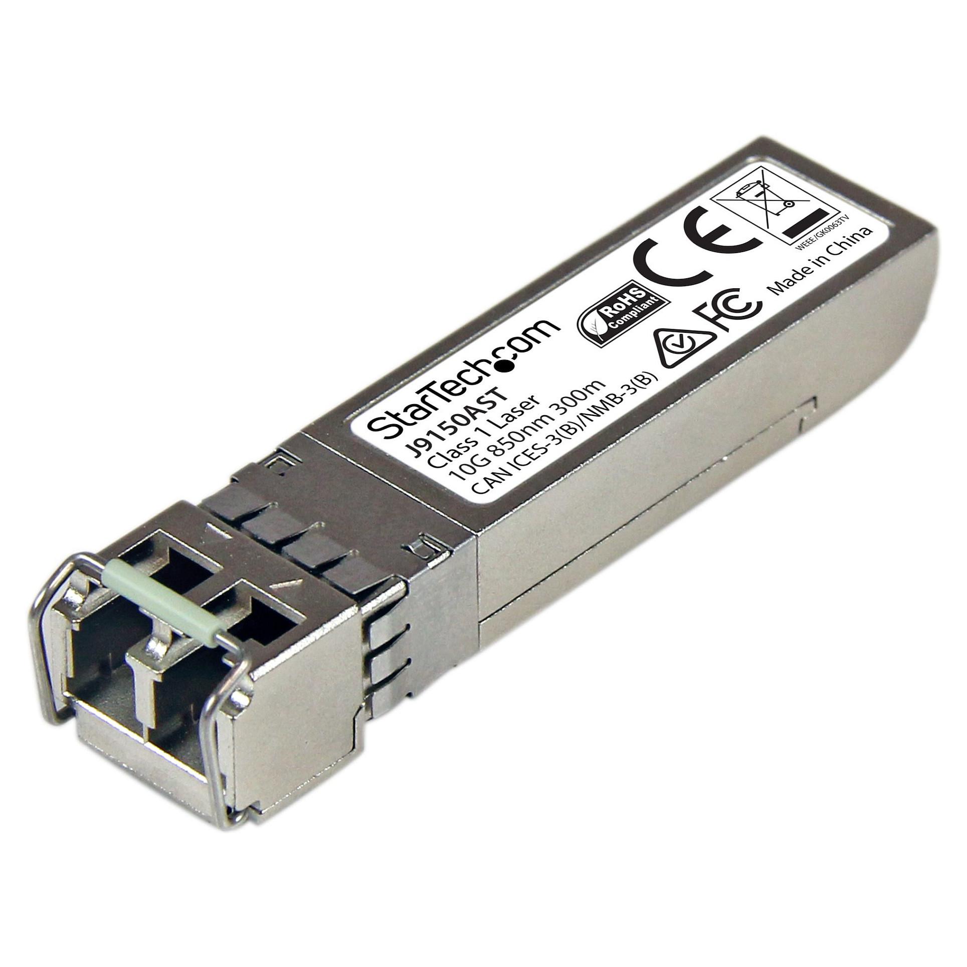StarTech.com HP J9150A Compatible SFP Module - 10GBASE-SR Fiber Optical Transceiver (J9150AST) SFP+ transceiver modul Ethernet Fast Ethernet Gigabit Ethernet 10 Gigabit Ethernet