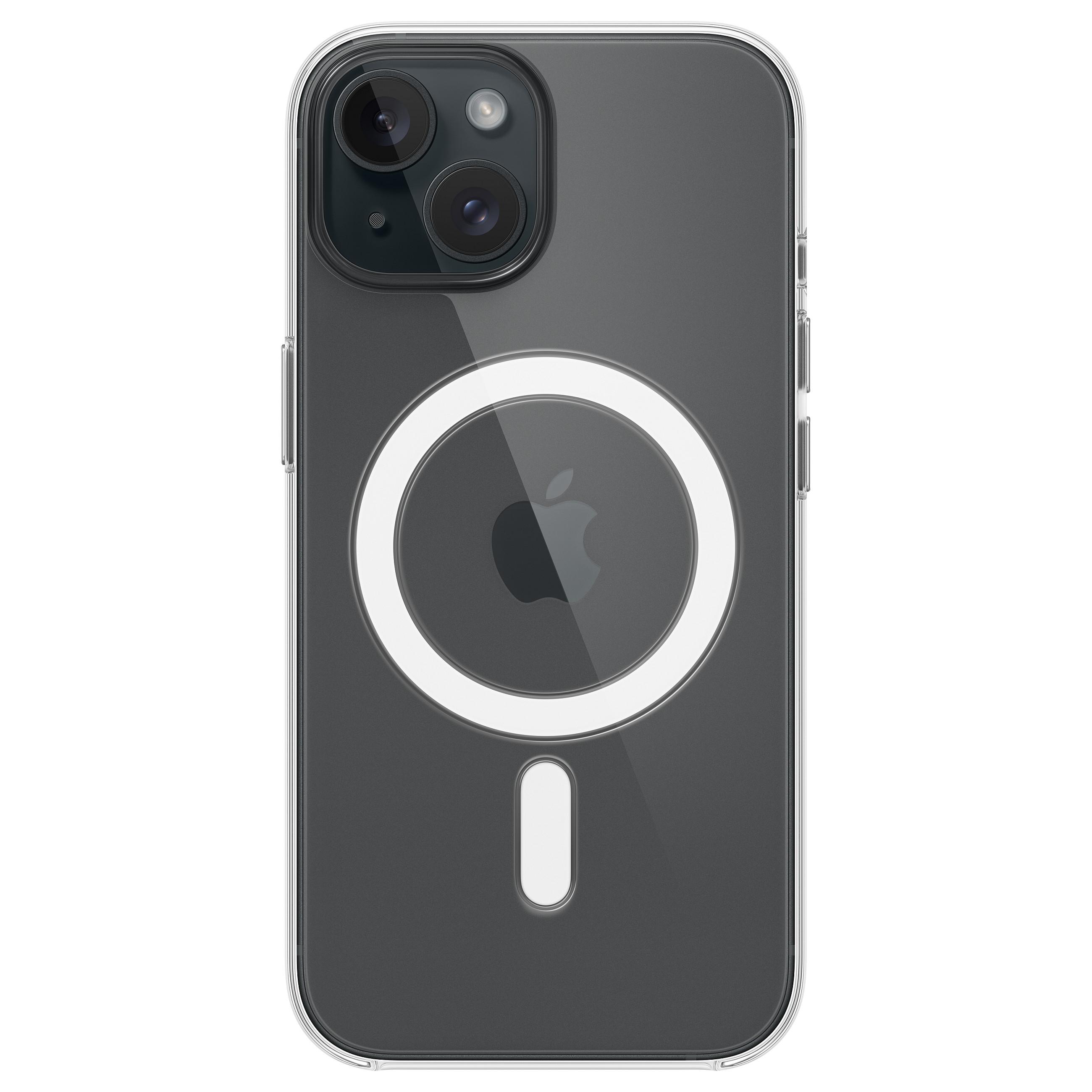 Mobilcover Apple iPhone 15 Clear Case with MagSafe - transparent/hvid
