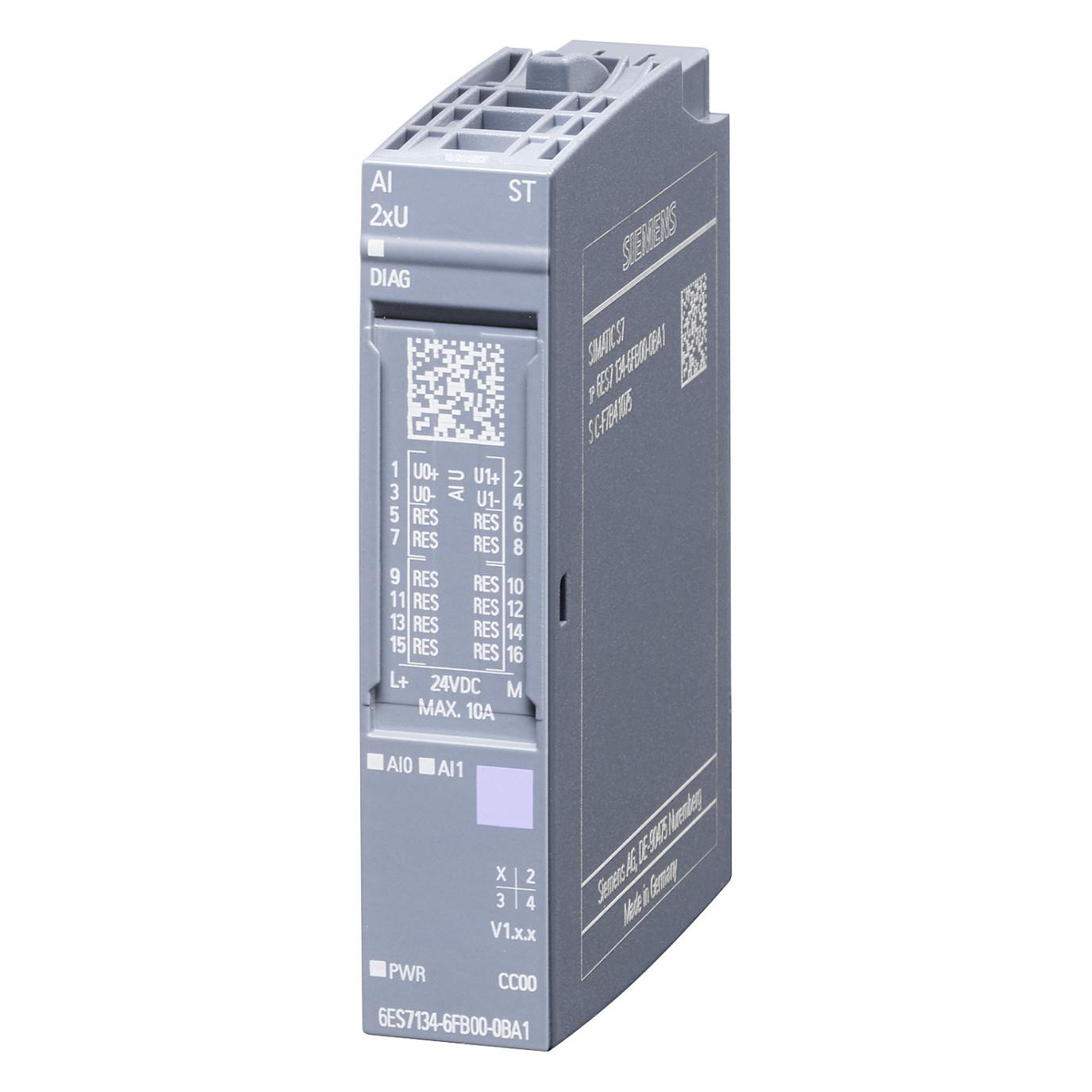Analogt indgangsmodul Siemens SIMATIC ET 200SP AI 2xU - 6ES7134-6FB00-0BA1