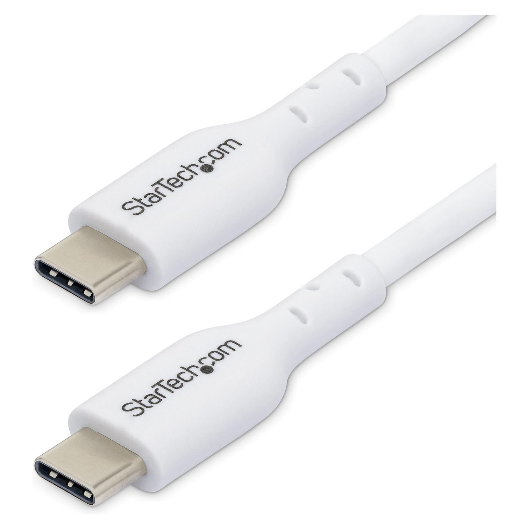 StarTech.com 2m (6.6ft) White USB-C Charging Cable, USB C Cable, USB 2.0 Type-C Laptop Charger Cord, 60W 3A Power Delivery, TPE Jacket, USB-C Data Transfer Cable, M/M USB Type-C kabel 2m Hvid