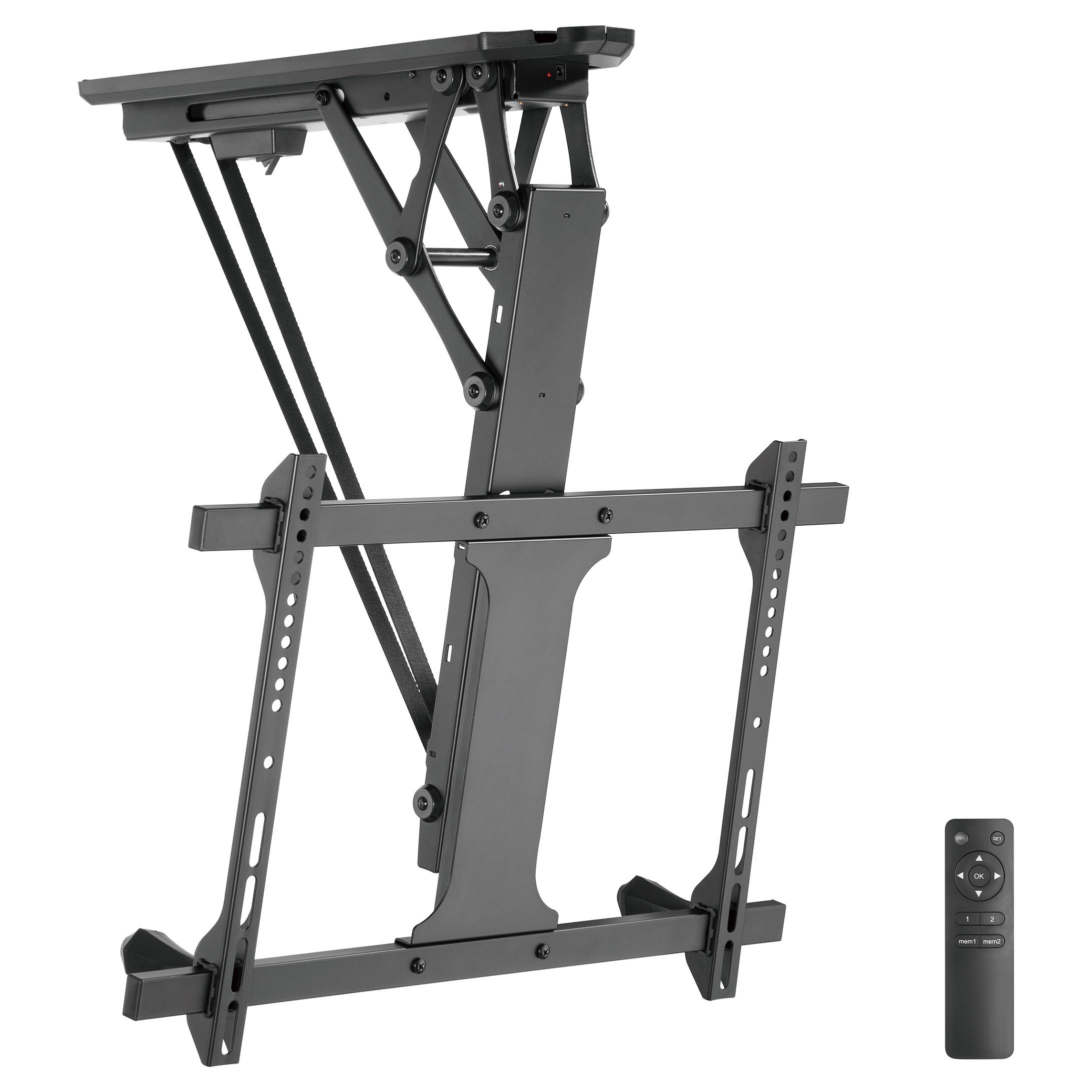 EQUIP motoriseret loftbeslag til TV 32-70" med fjernbetjening, VESA 200 x 100-600 x 400 mm, sort