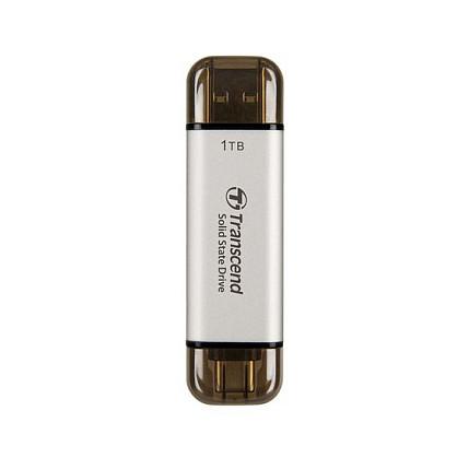 Ekstern SSD Transcend ESD310S 1 TB USB-C/USB-A - sølv