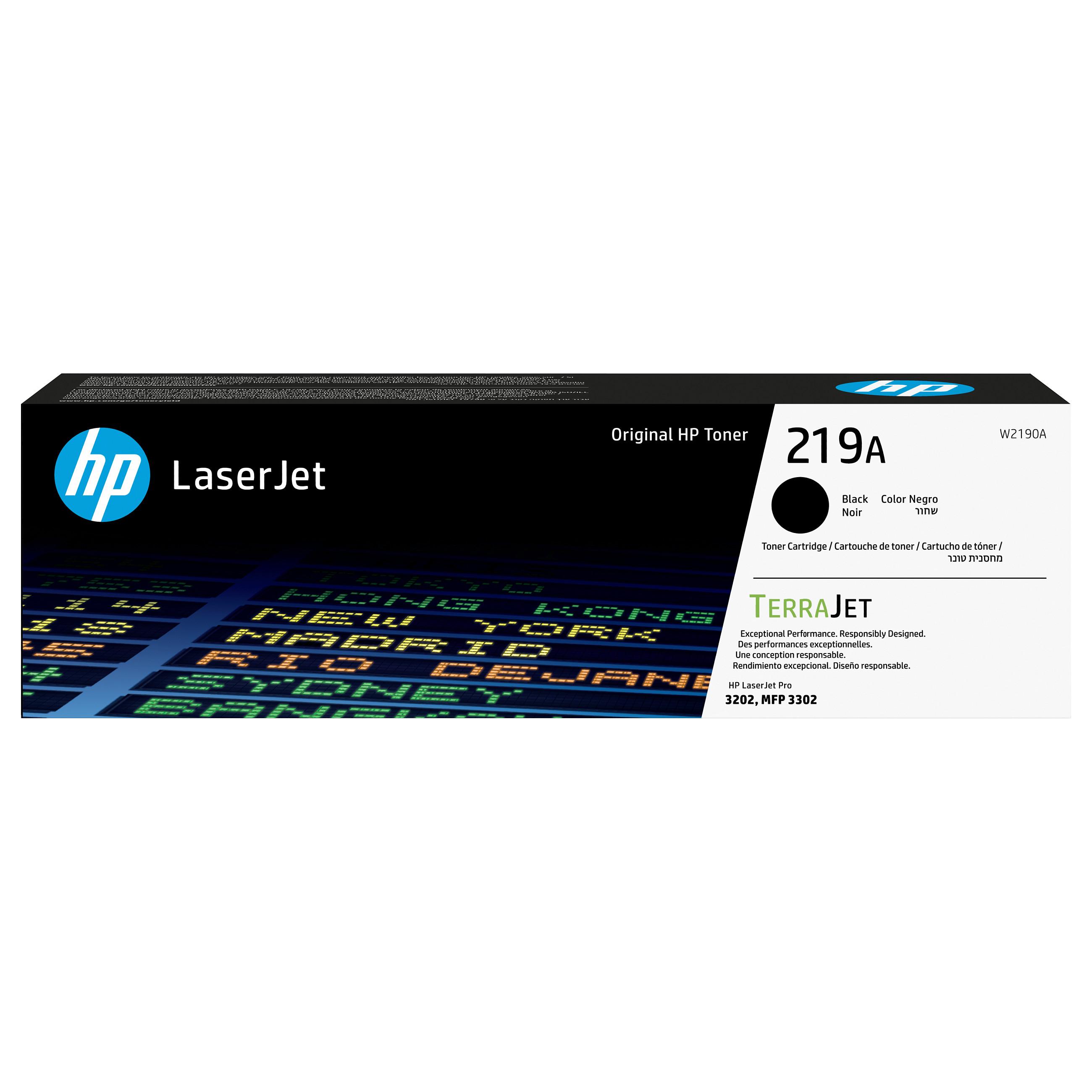 HP 219A - Sort - original - LaserJet - tonerpatron (W2190A) - for Color LaserJet Pro MFP 3302fdn