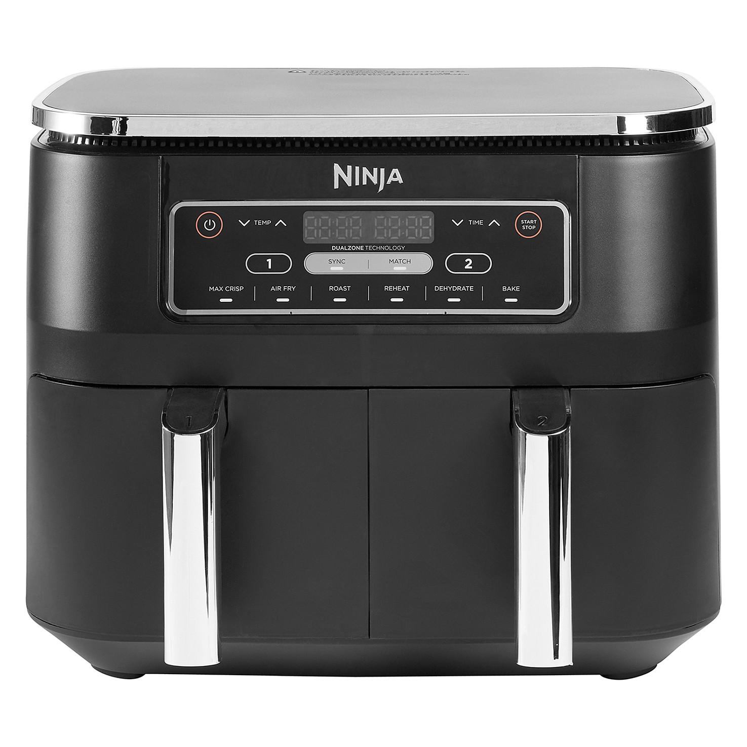 Nutri Ninja Foodi Dual Zone hot air fryer AF300EU (black, 2,400 watts)
