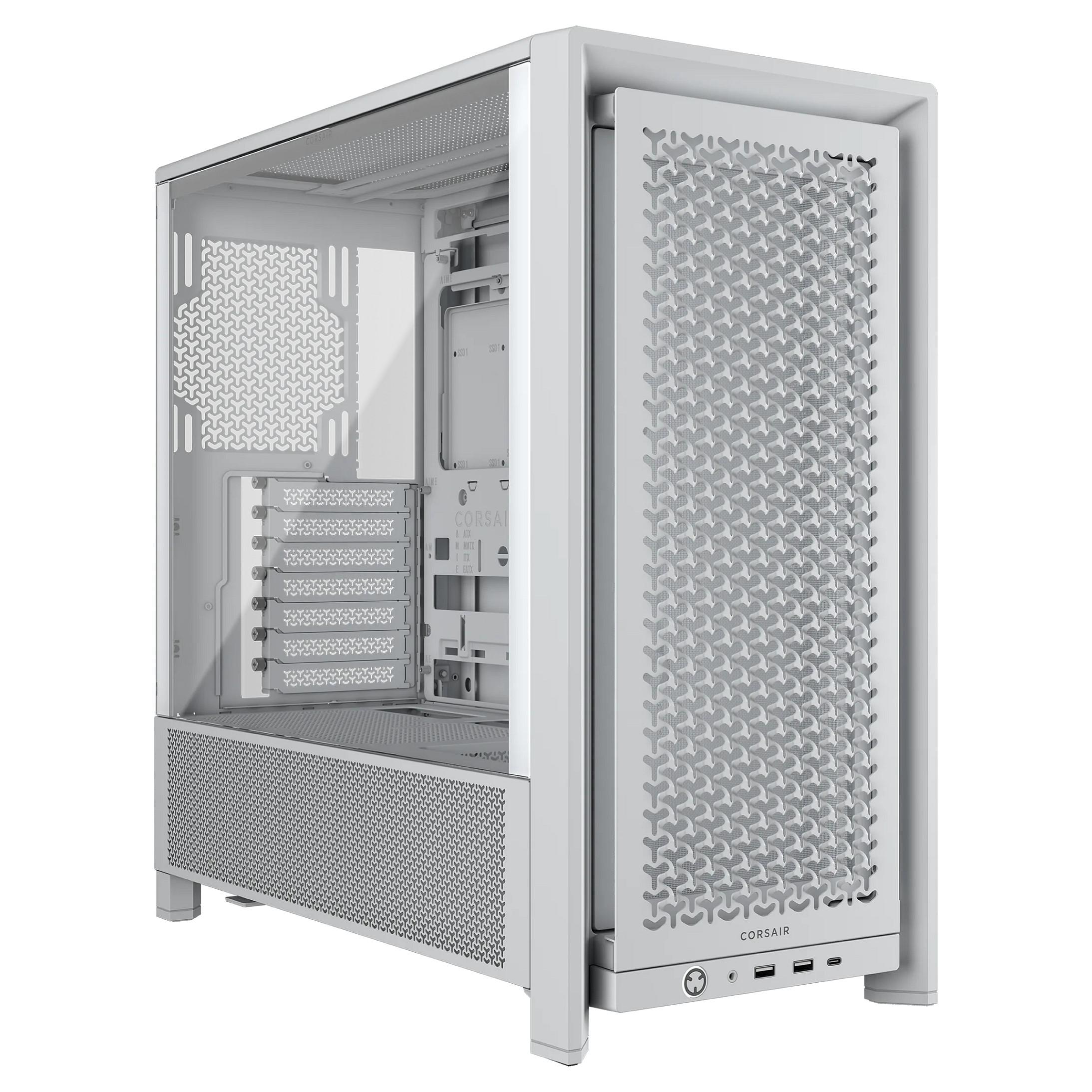 Corsair Frame 4000D Mid Tower PC Kabinet - E-ATX, ATX, microATX, Mini-ITX - Hvid
