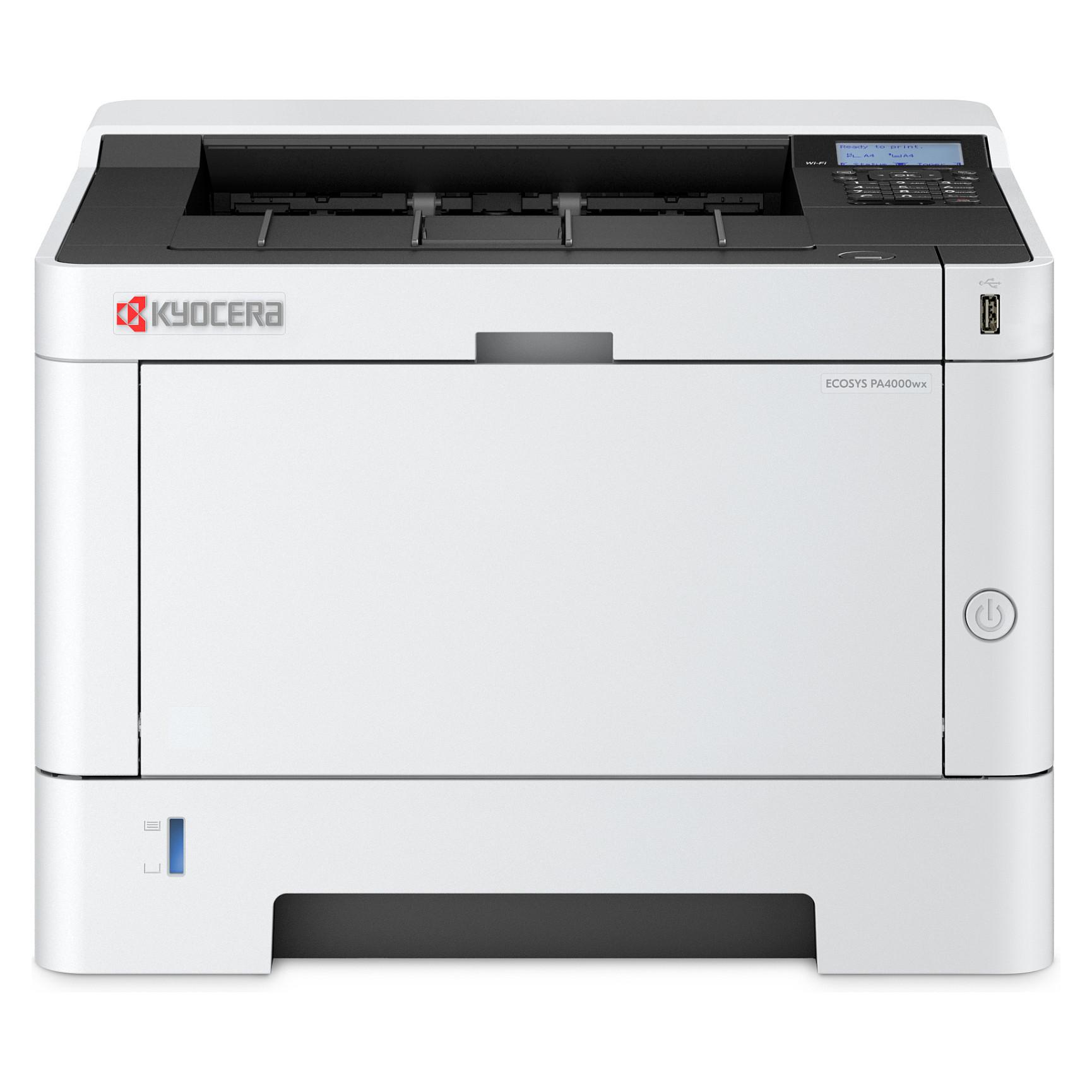 Sort/hvid-laserprinter KYOCERA ECOSYS PA4000wx/Plus - 3 års on-site full service