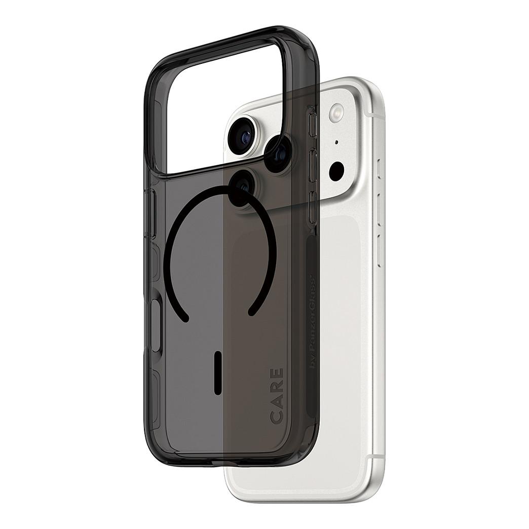 PanzerGlass CARE by Flagship Case Urban Explorer Smokey w. Black MagSafe iPhone 17 Pro Beskyttelsescover Sort Apple iPhone 17 Pro