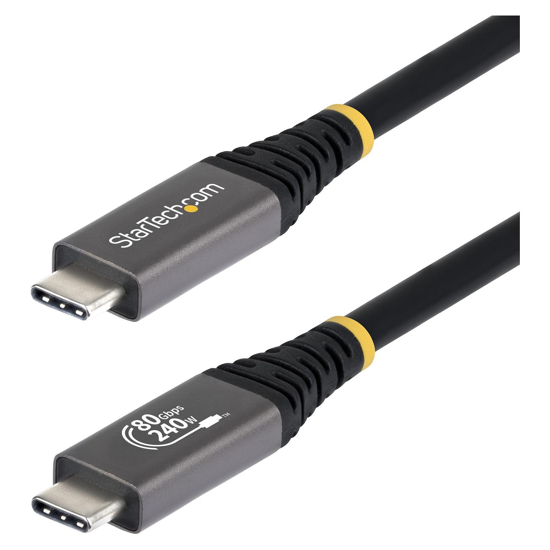StarTech - USB-kabel - USB-C (han) til USB-C (han) - USB4 / Thunderbolt / DisplayPort 2.1 - 1.51 m - 4K120 Hz support, 8K60 Hz support, forlænget strømrækkevidde (EPR), Power Delivery 3.1 support - sort