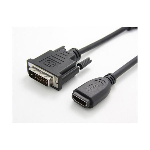 HDMI-DVI adapterkabel VALUE HDMI hun til DVI-D han - sort