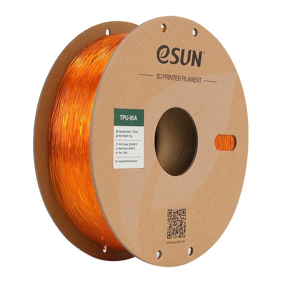 3D-printerfilament eSUN TPU-95A 1,75 mm - transparent orange, 1 kg
