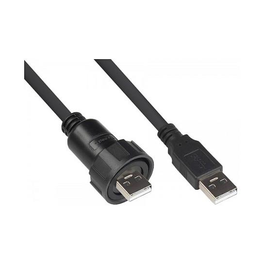 USB 2.0 A-A kabel Good Connections Industrie-Stecker S4 - 1 m