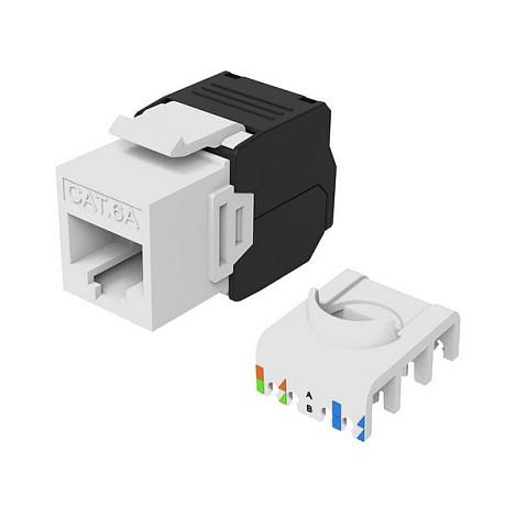 Keystone-modul Equip Cat.6A uskærmet RJ-45 - 8 stk., hvid