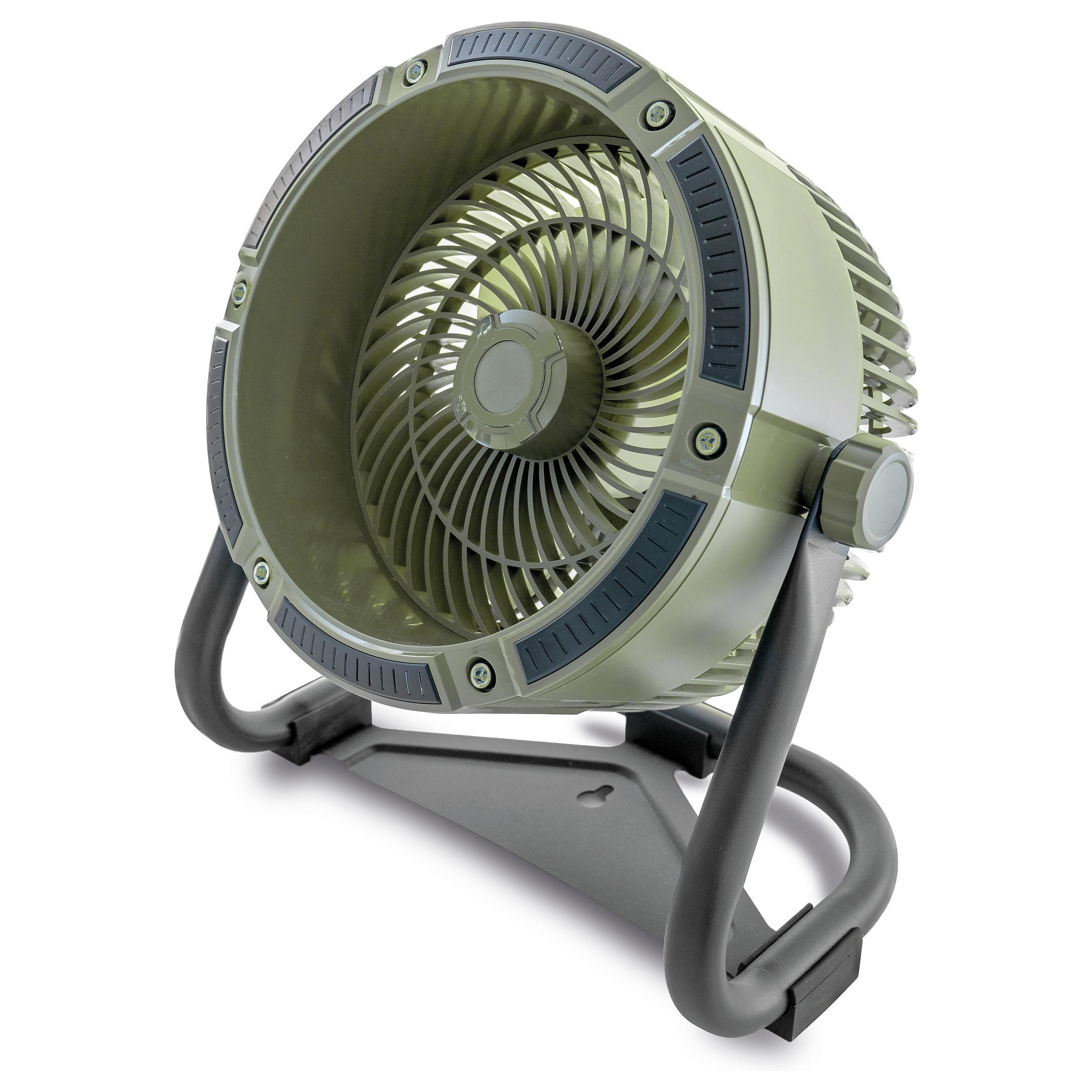 UNOLD 86656 Outdoor batteriventilator 18,5 cm – 6000 mAh, grøn