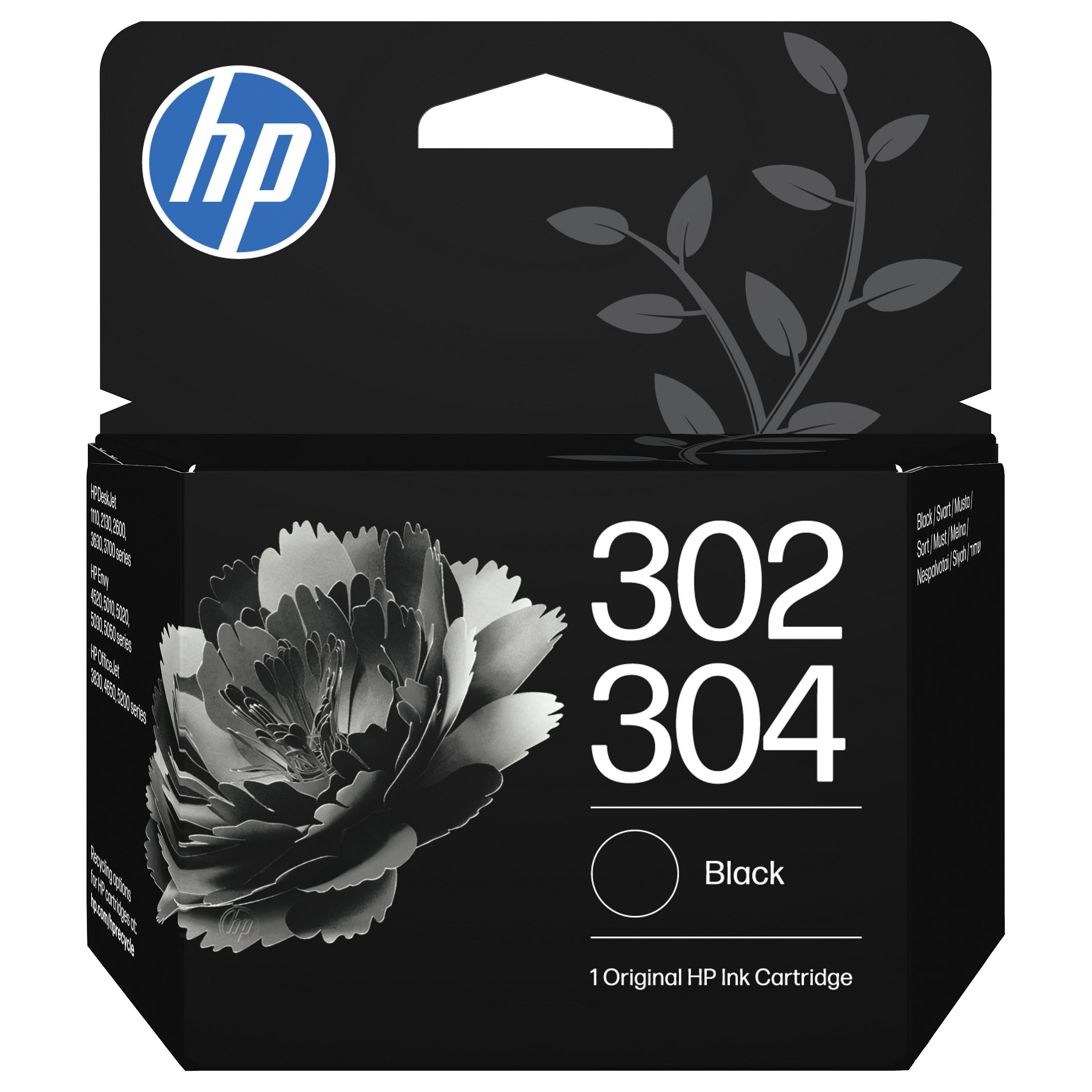 HP 302/304 Combo Pack - 2 pakker - pigmenteret sort, farve (cyan, magenta, gul) - original - blister - blækpatron - for AMP 130 Deskjet 1110, 21XX, 26XX, 36XX, 37XX ENVY 45XX, 50XX Officejet 38XX, 46XX, 52XX