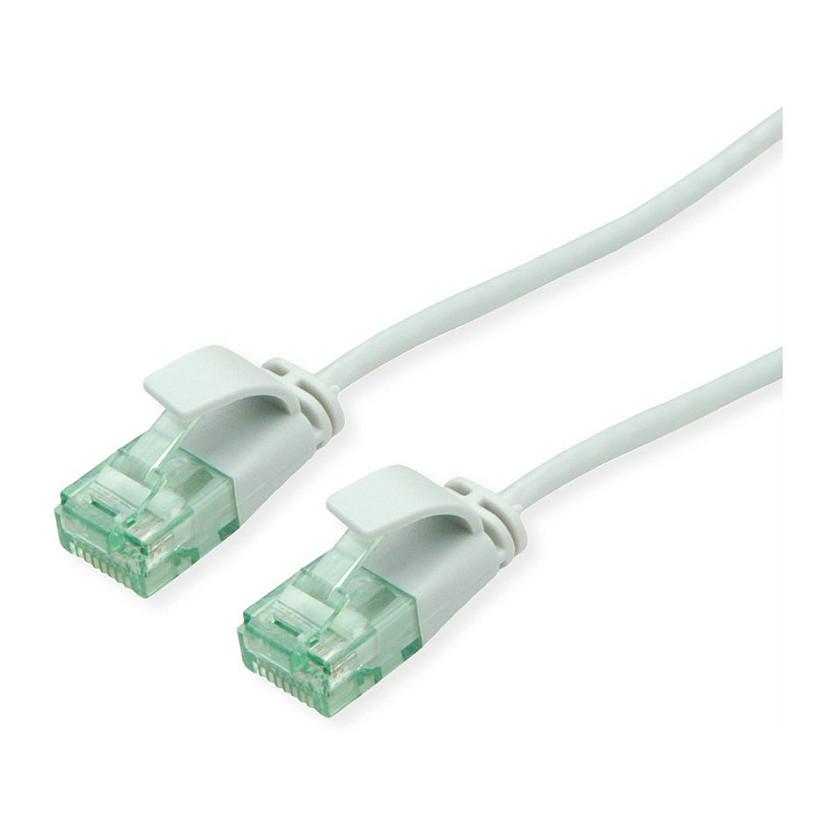 Patchkabel ROLINE RM UTP Cat.6A slim - grå, 0,5 m