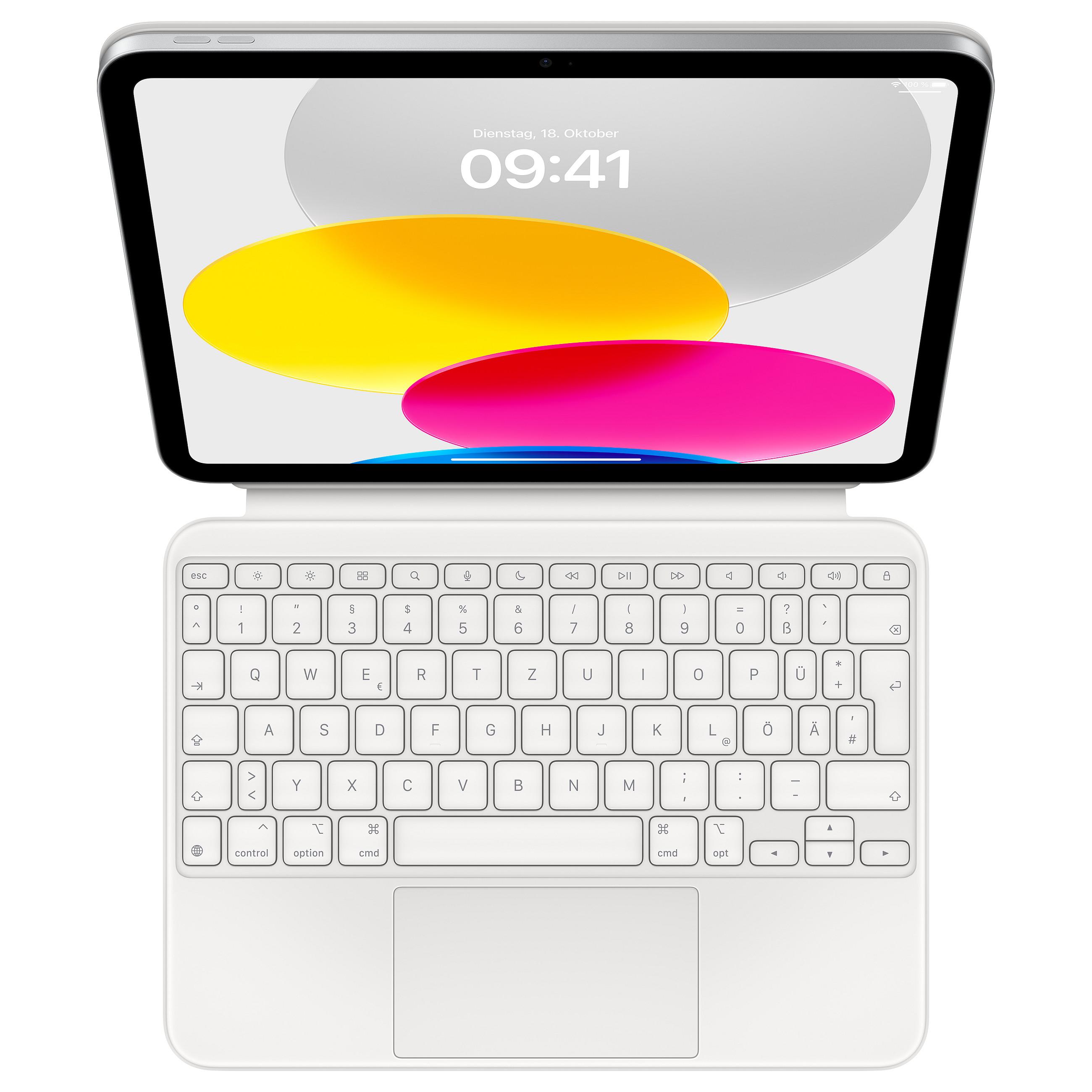 Apple Magic Keyboard Folio - Tastatur og folio-kasse - med trackpad - Apple Smart connector - QWERTY - hollandsk - for iPad Wi-Fi (10. generation)