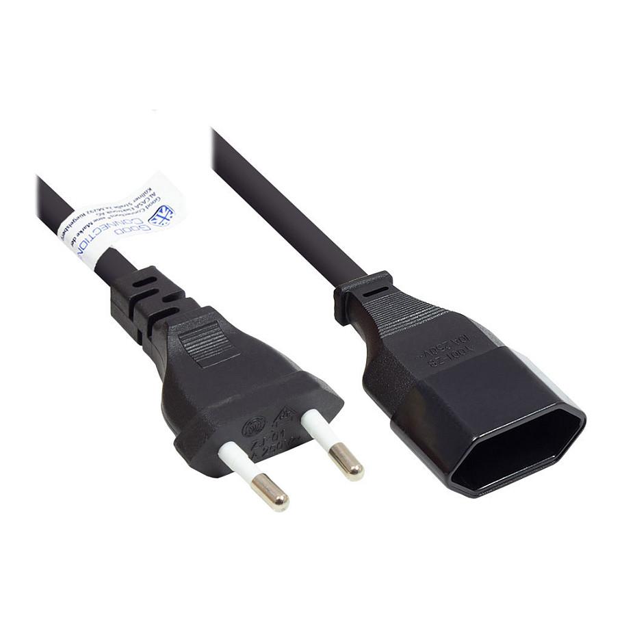 Euro-forlængerledning econ connect P0300-S020 - sort, 2 m