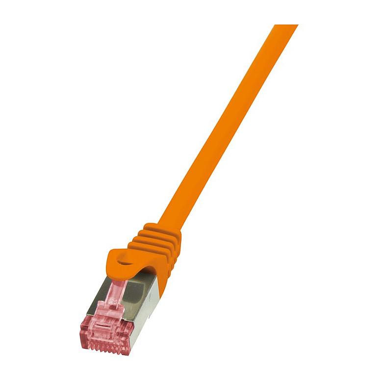 Patch cable Cat.6 S/FTP, PIMF, PrimeLine, orange, 1m