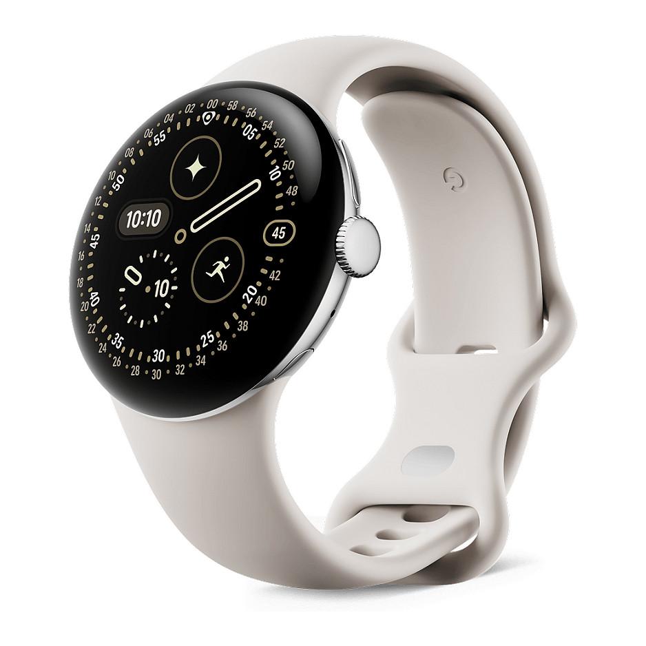 Smartwatch Google Pixel Watch 4 41 mm LTE - sølv/Porcelain