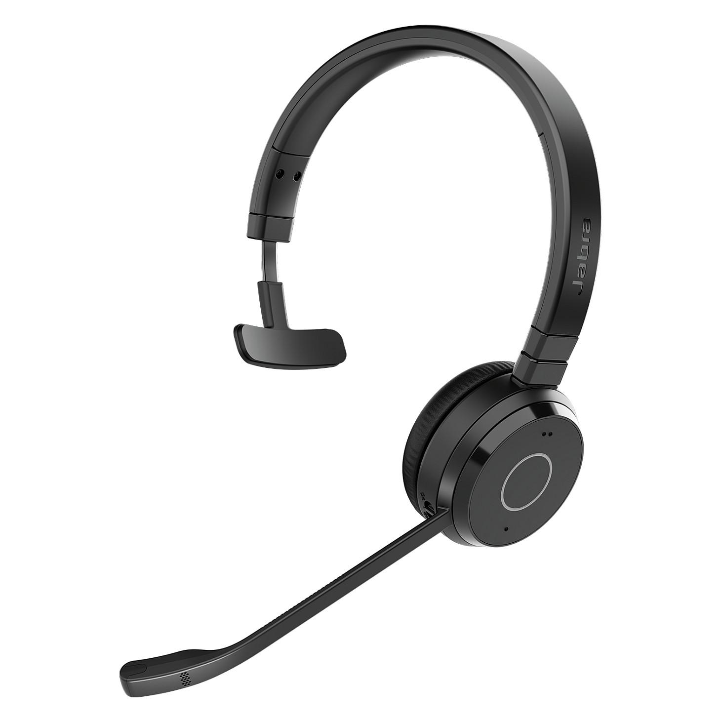 Jabra Evolve 65 TE Mono - Headset - på øret - Bluetooth - trådløs - USB-A via Bluetooth adapter - støjisolerende - Certified for Microsoft Teams