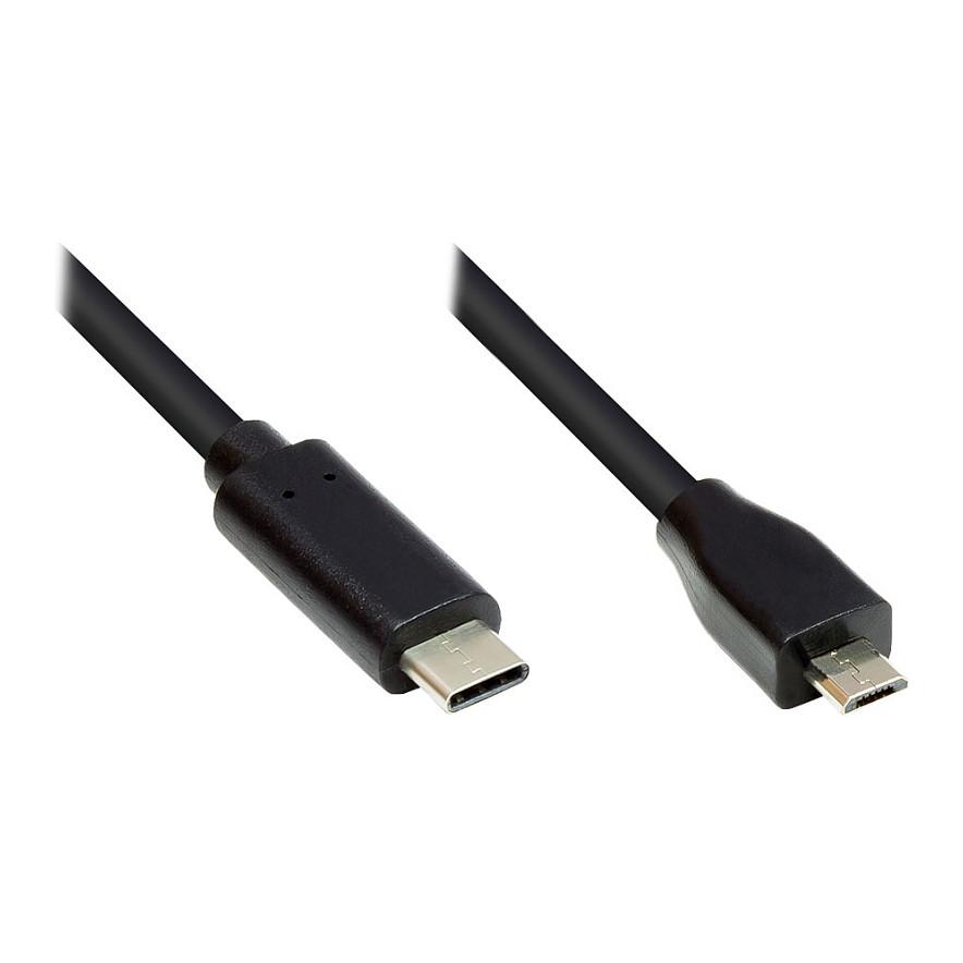 USB-kabel econ connect GC-M0125 USB-C til Micro-USB B - 5 m, sort