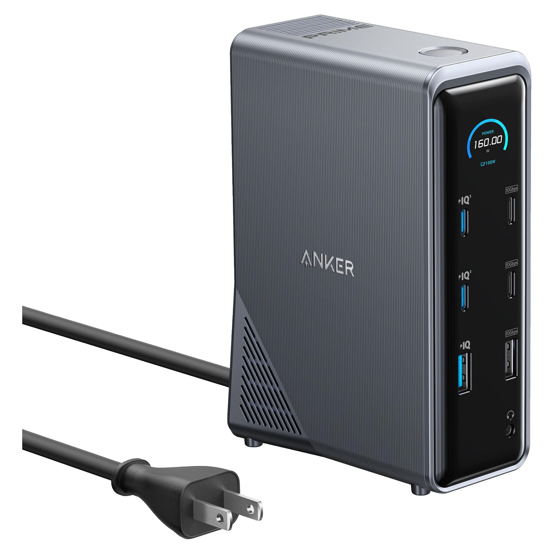 Anker Prime Charging Docking Station (14-in-1 Dual Display 160W) - Grey