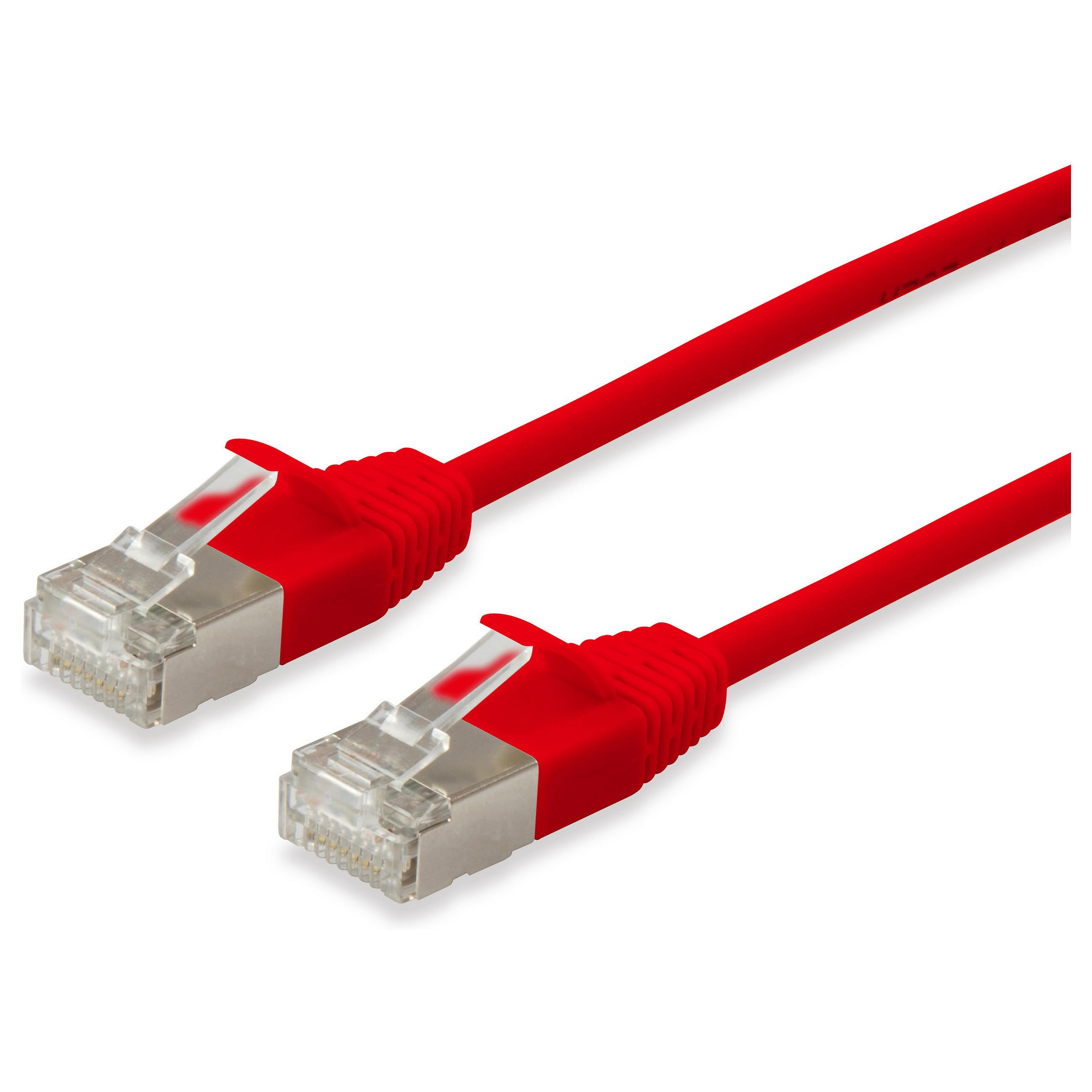 Netværkskabel Equip Cat6A F/FTP Slim RJ45 20 m - rød
