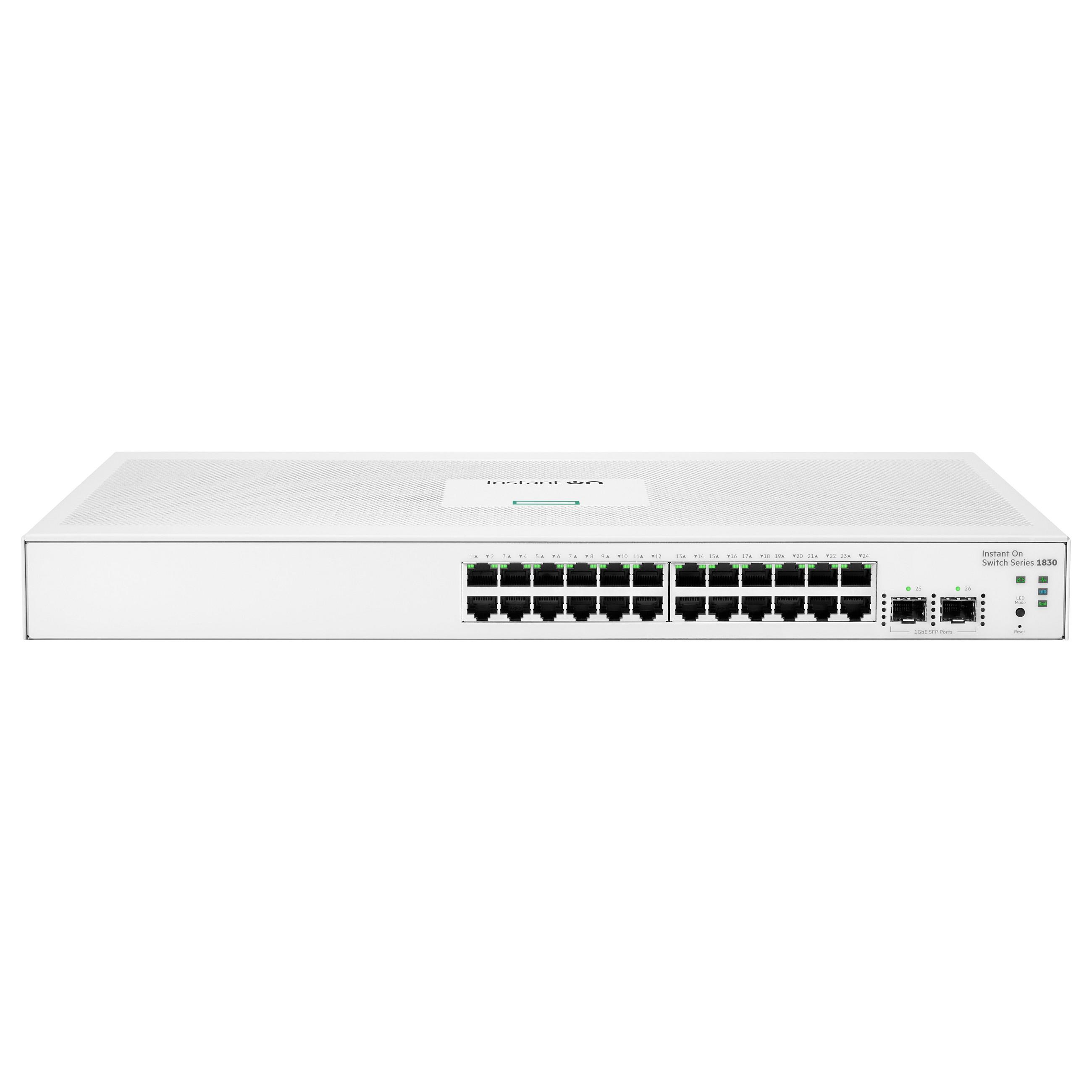 Netværksswitch HPE Aruba Instant On 1830 24G - 24x Gigabit, 2x SFP