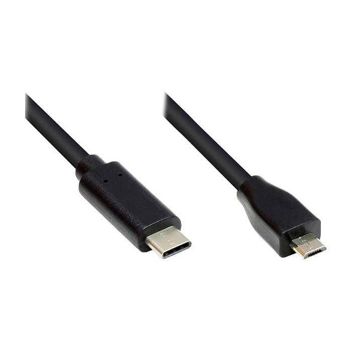USB 2.0-kabel econ connect GC-M0123 Micro-USB B til USB-C - 2 m, sort