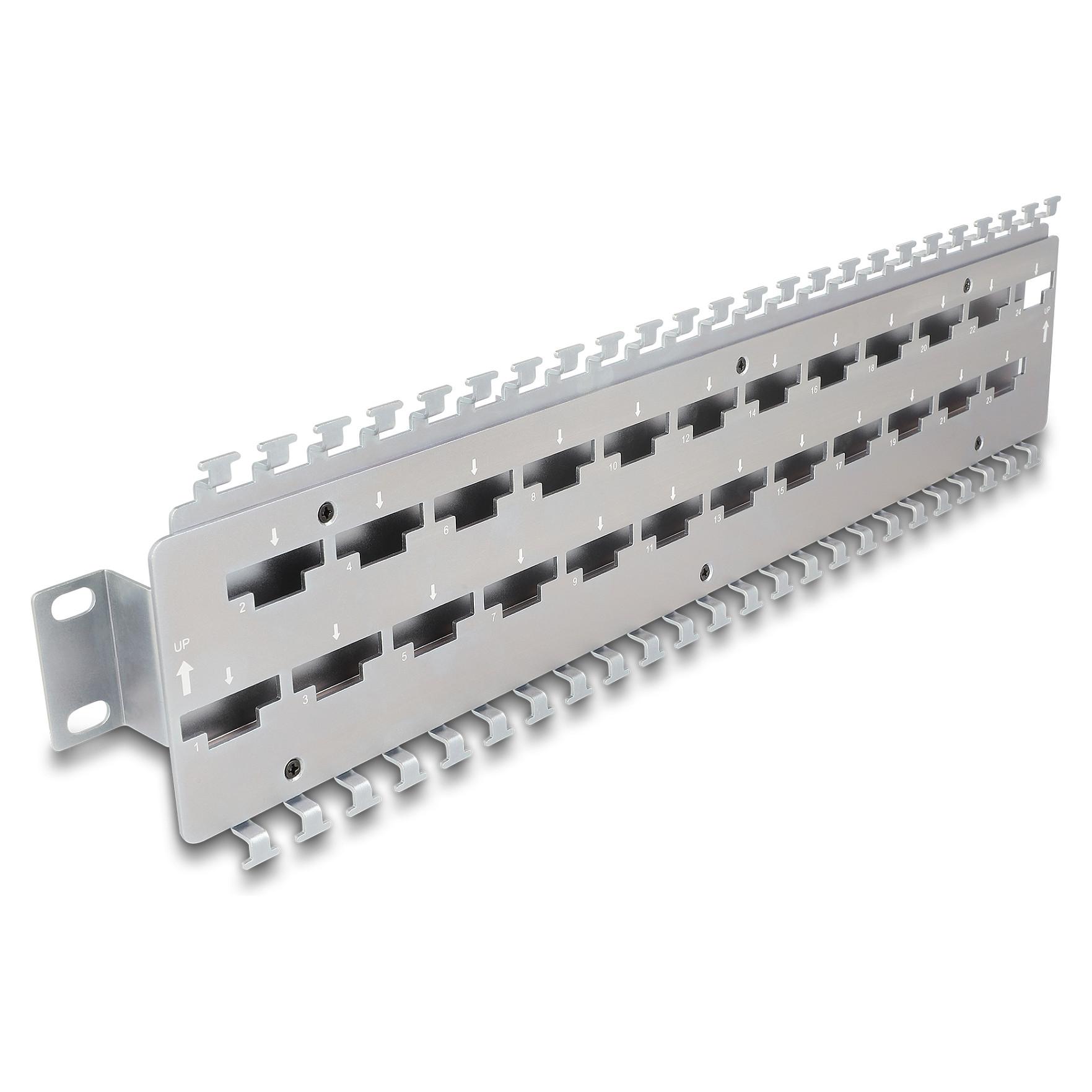 Kabelaflastningspanel DeLOCK 67070 19" 24-port - grå