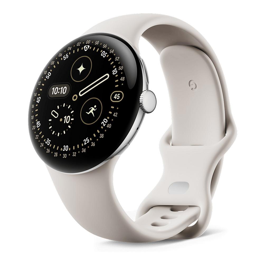 Smartwatch Google Pixel Watch 4 45 mm LTE - sølv/porclain
