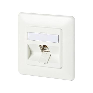 Netværksdåse METZ CONNECT C6Amodul 1 Port 180 M UP - renhvid RAL 9010